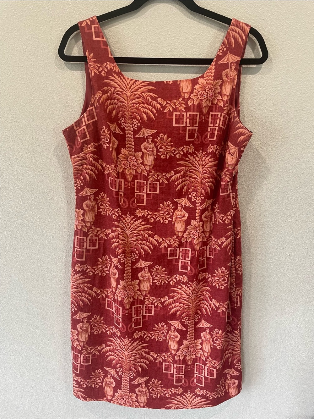 Virgo Vintage Lined Print Dress - Picture 1 of 13